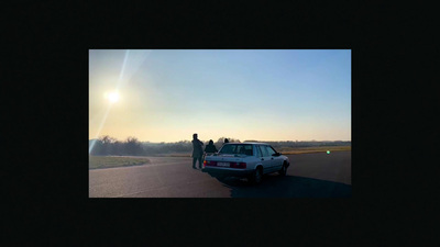 a car parked on the side of the road