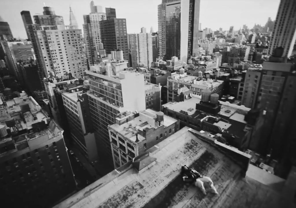 a black and white photo of a cityscape