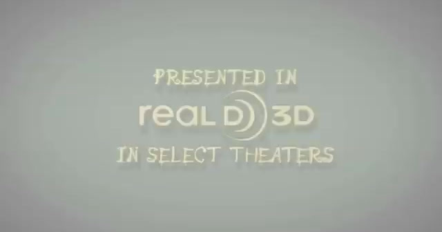 a blurry photo of a sign that says, presented in real 3d in select