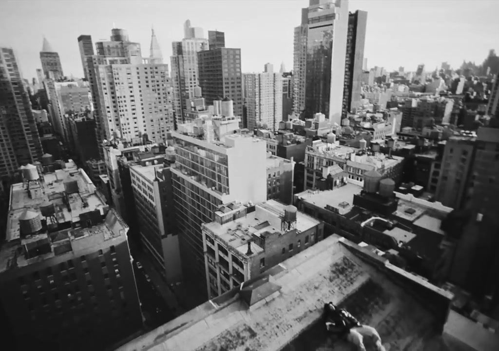 a black and white photo of a cityscape