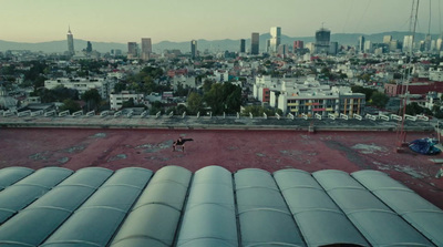 a view of a city from the roof of a building