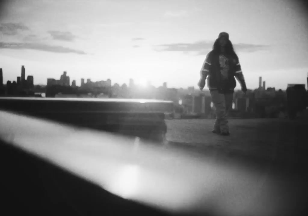 a person standing on top of a roof next to a city