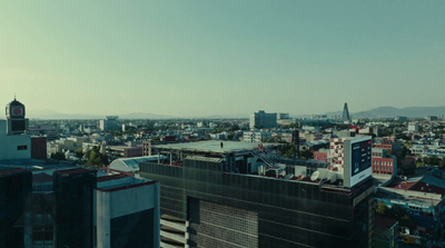 a view of a city from the top of a building