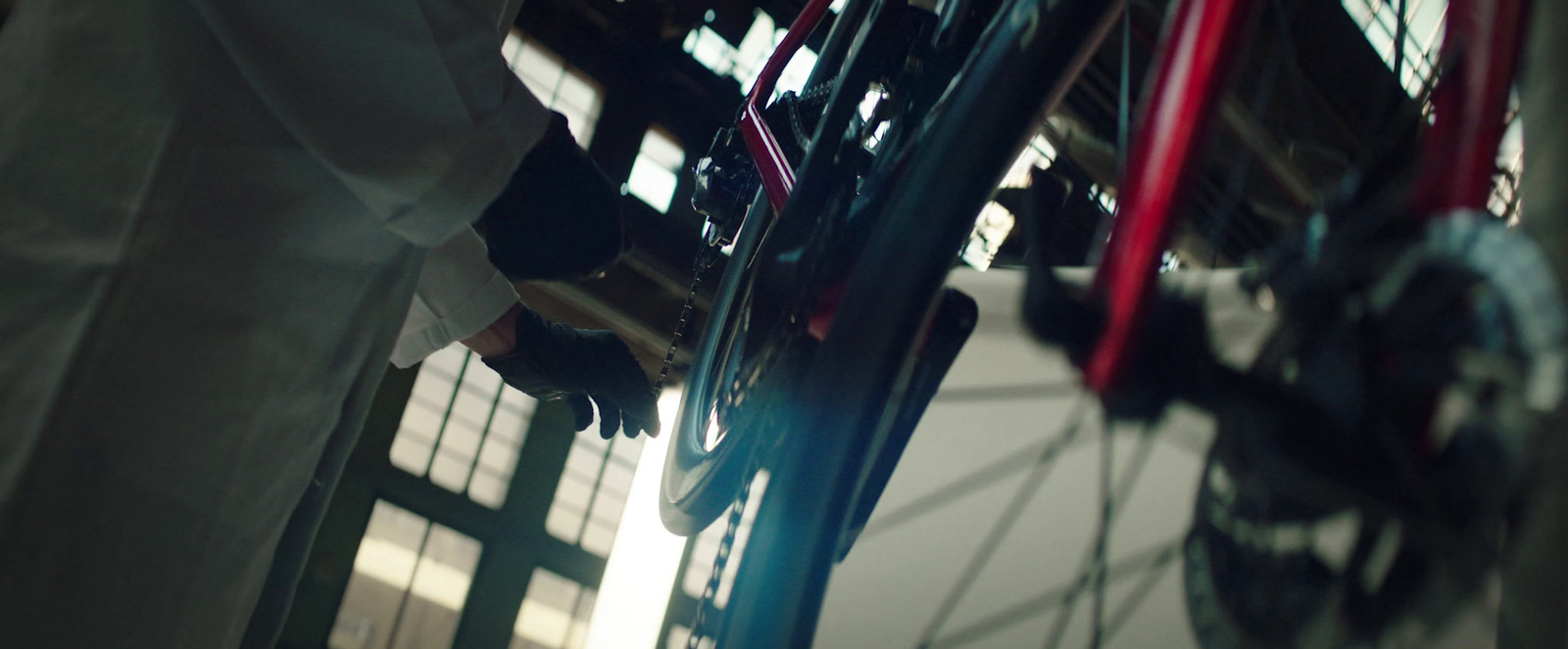 a close up of a bike tire and spokes