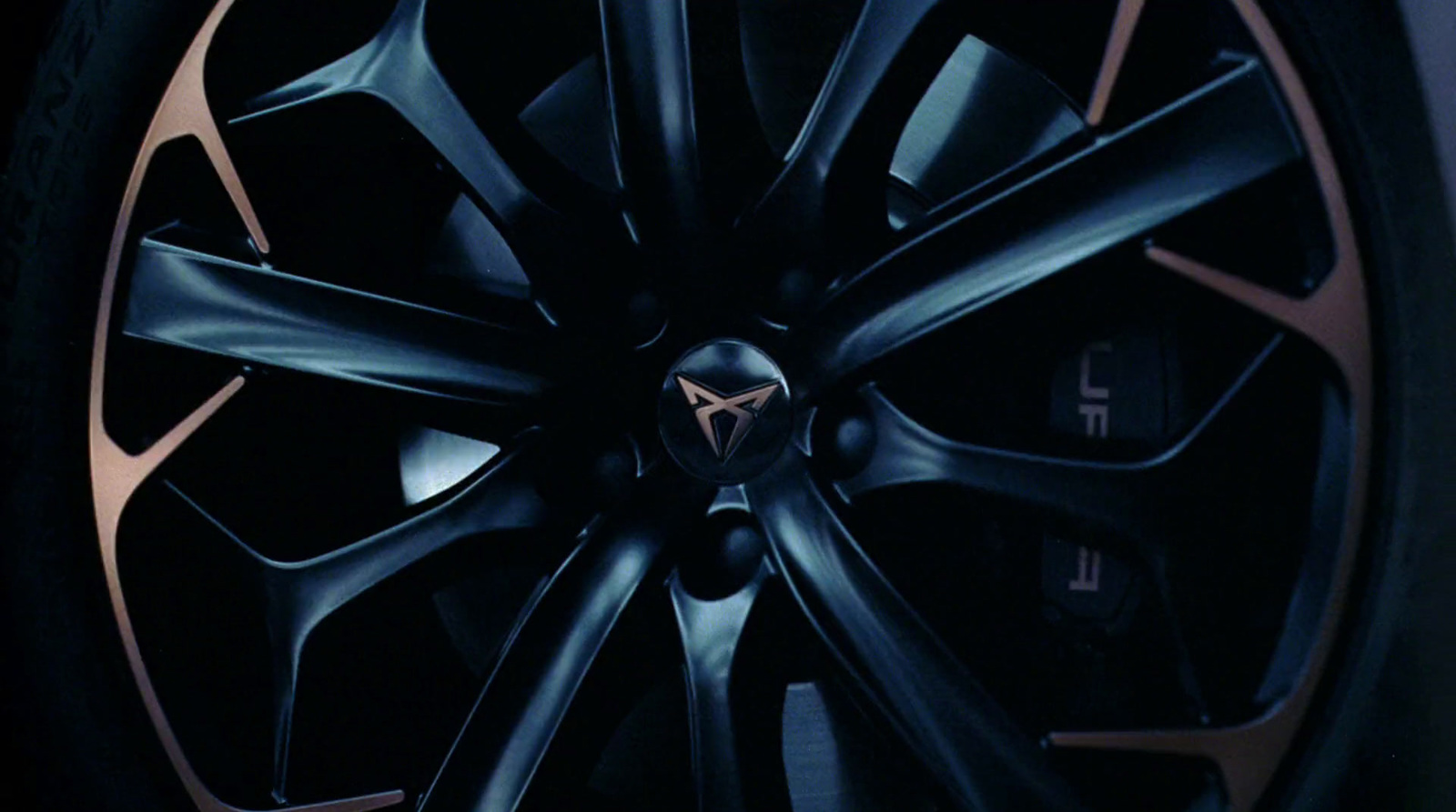 a close up of a wheel on a car