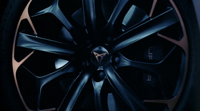 a close up of a wheel on a car