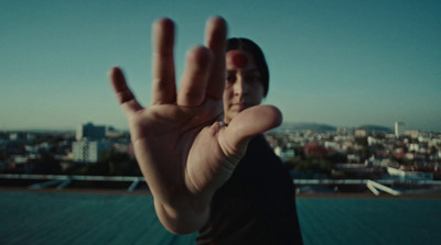 a man making the vulcan sign with his hand