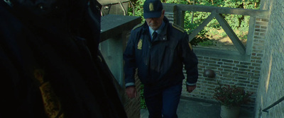 a man walking down a flight of stairs