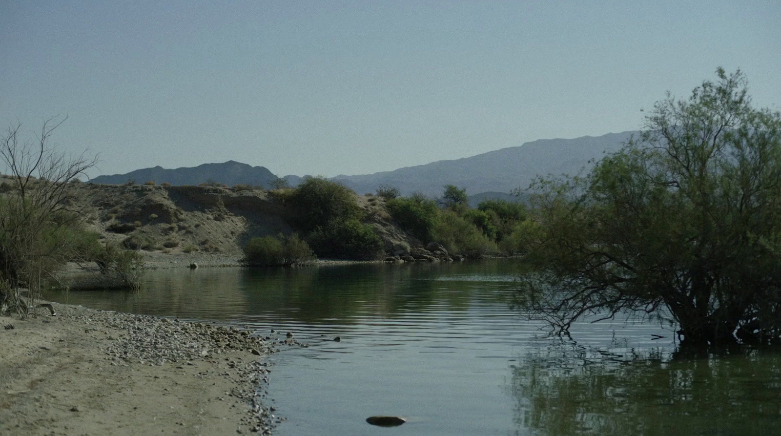 a body of water surrounded by mountains and trees