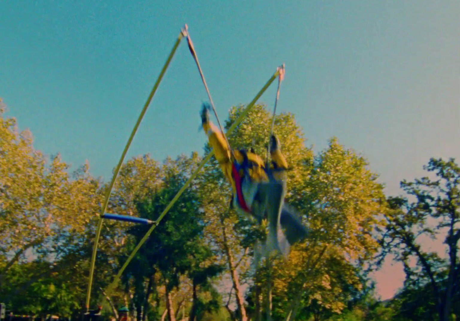 a person doing a trick on skis in the air