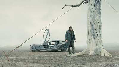 a man standing next to a car on top of a dirt field