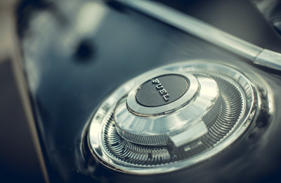 a close up of the center console of a car