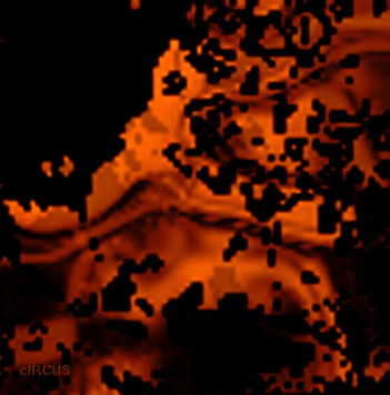 a blurry image of a black and orange background