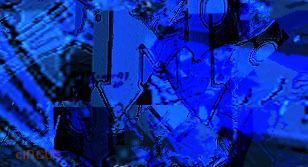 a digital image of a blue abstract background