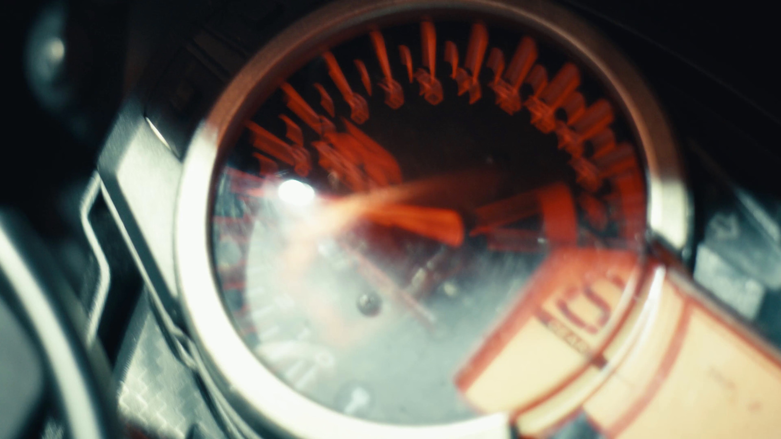 a close up of a speedometer in a vehicle