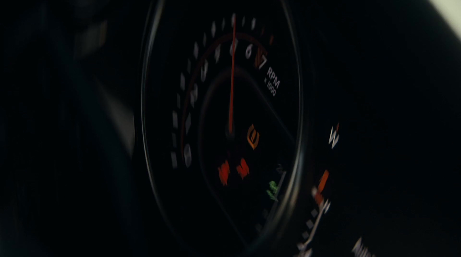 a close up of a speedometer in a vehicle