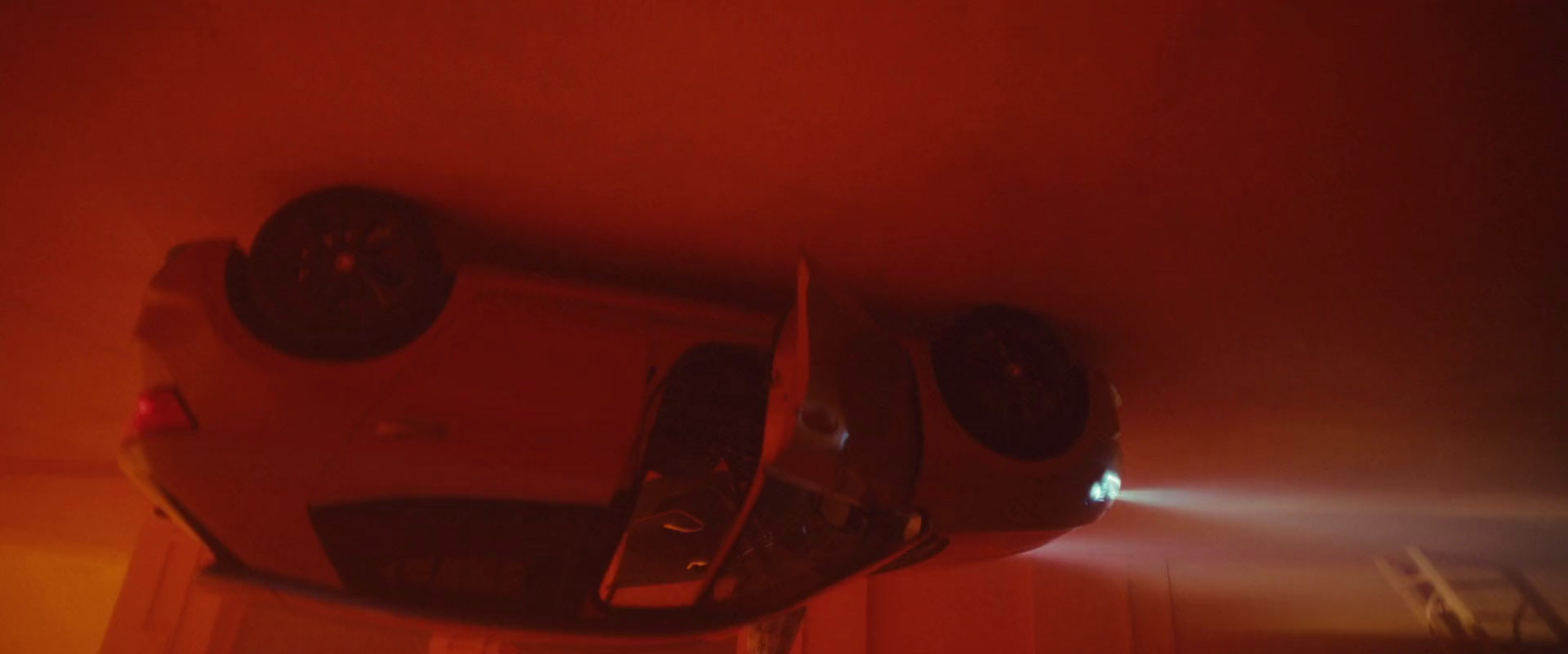 a pair of speakers sitting on top of a wall