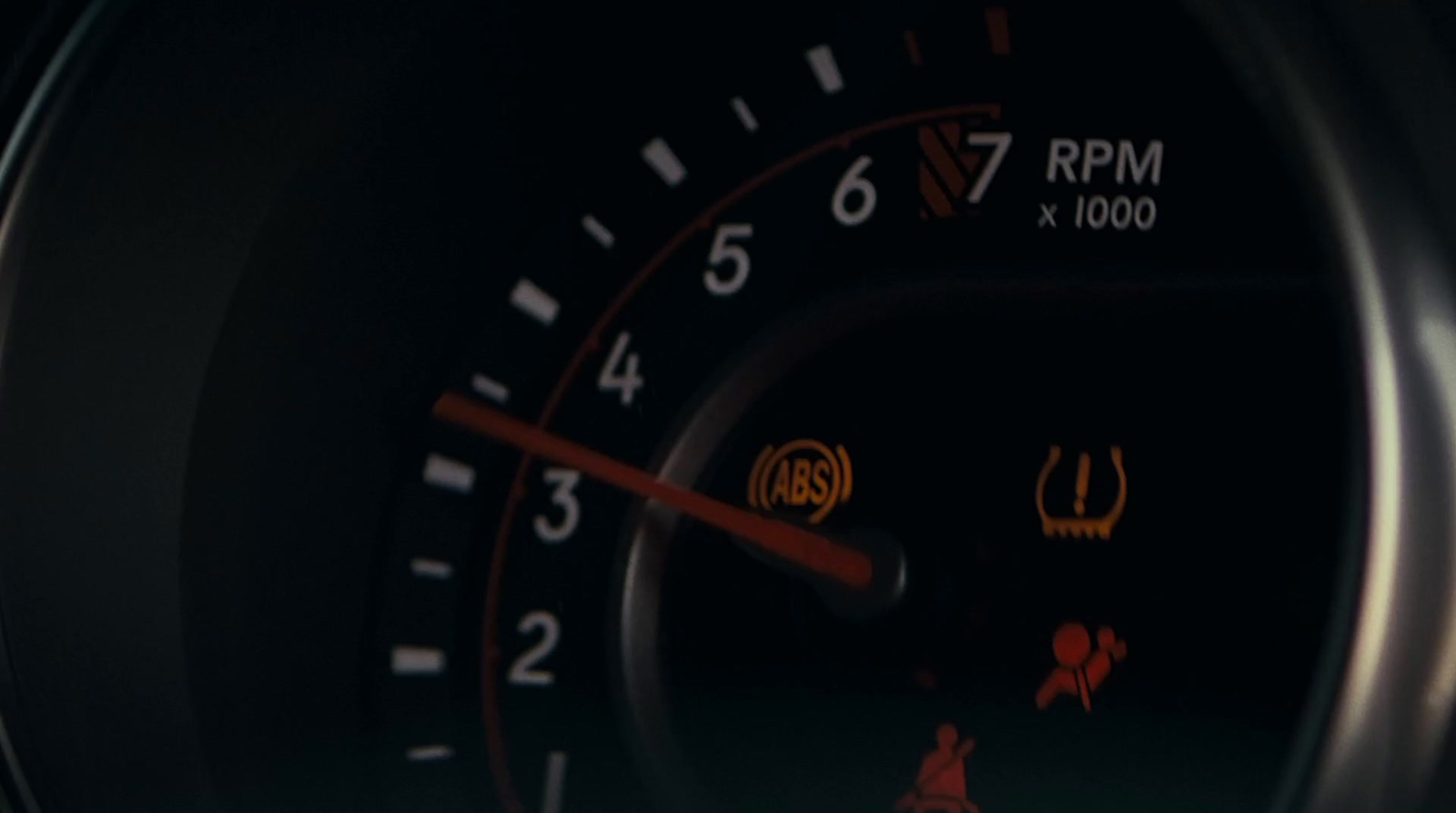 a close up of a speedometer on a car