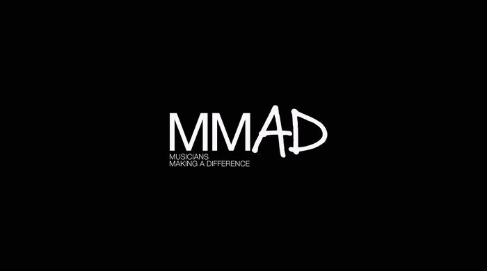 a black and white logo with the word mmad