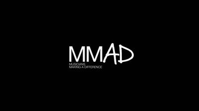 a black and white logo with the word mmad