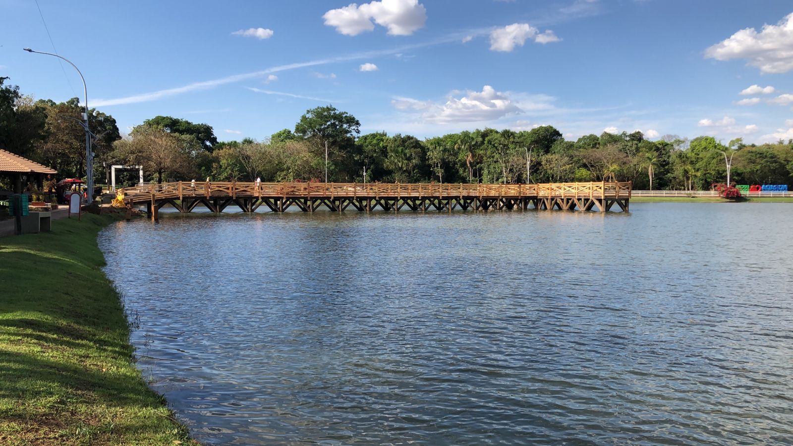 a wooden bridge over a body of water