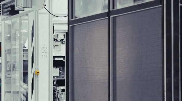 a server in a large server room