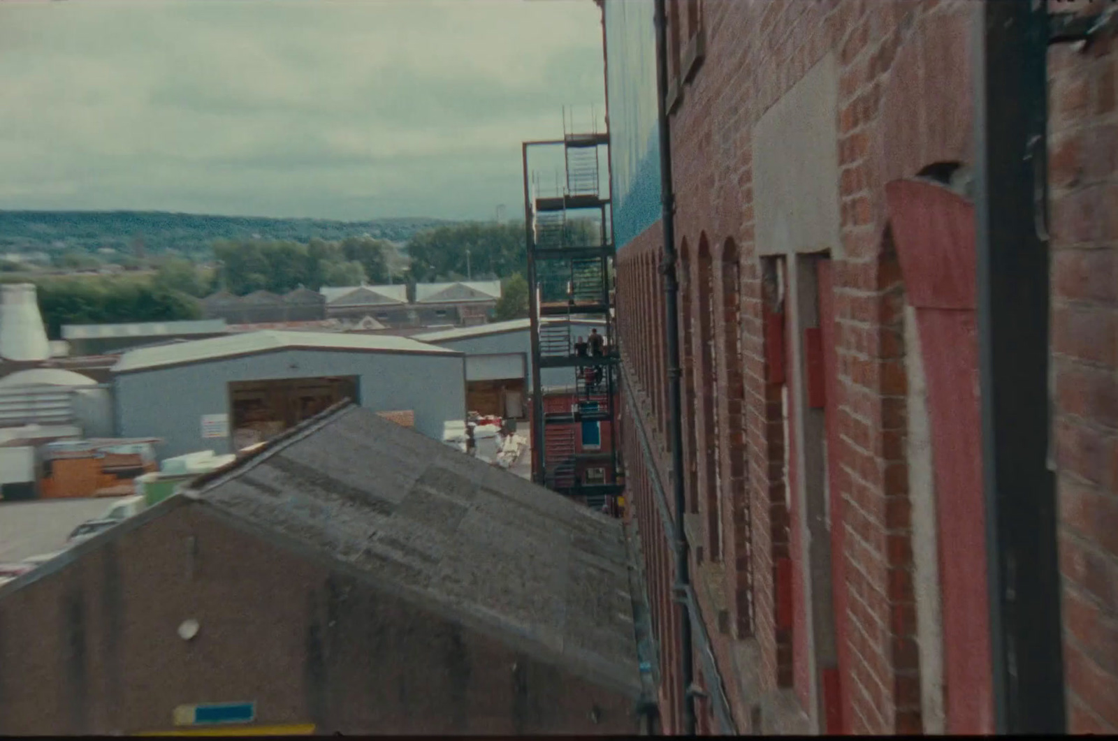 a view of a city from a high building