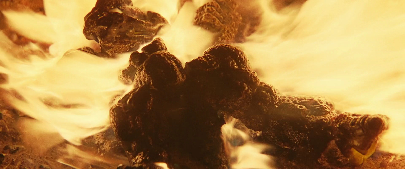 a close up of a bunch of rocks and water