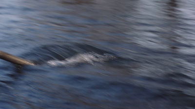 a blurry photo of a pipe sticking out of the water