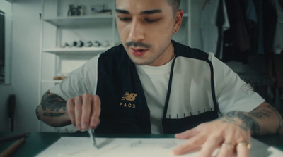 a man sitting at a table with a pen and paper