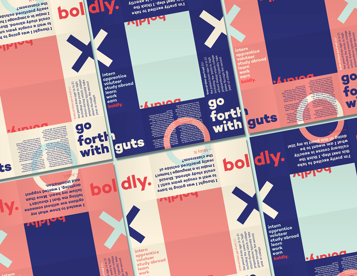 a series of brochures designed to look like magazines