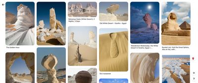 a collage of photos of desert formations