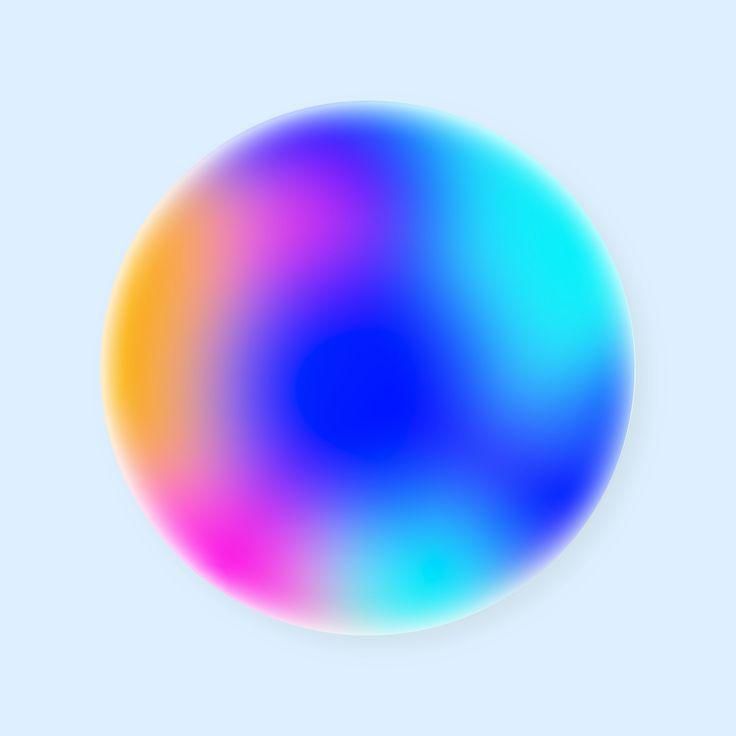 a circular object with a blue background