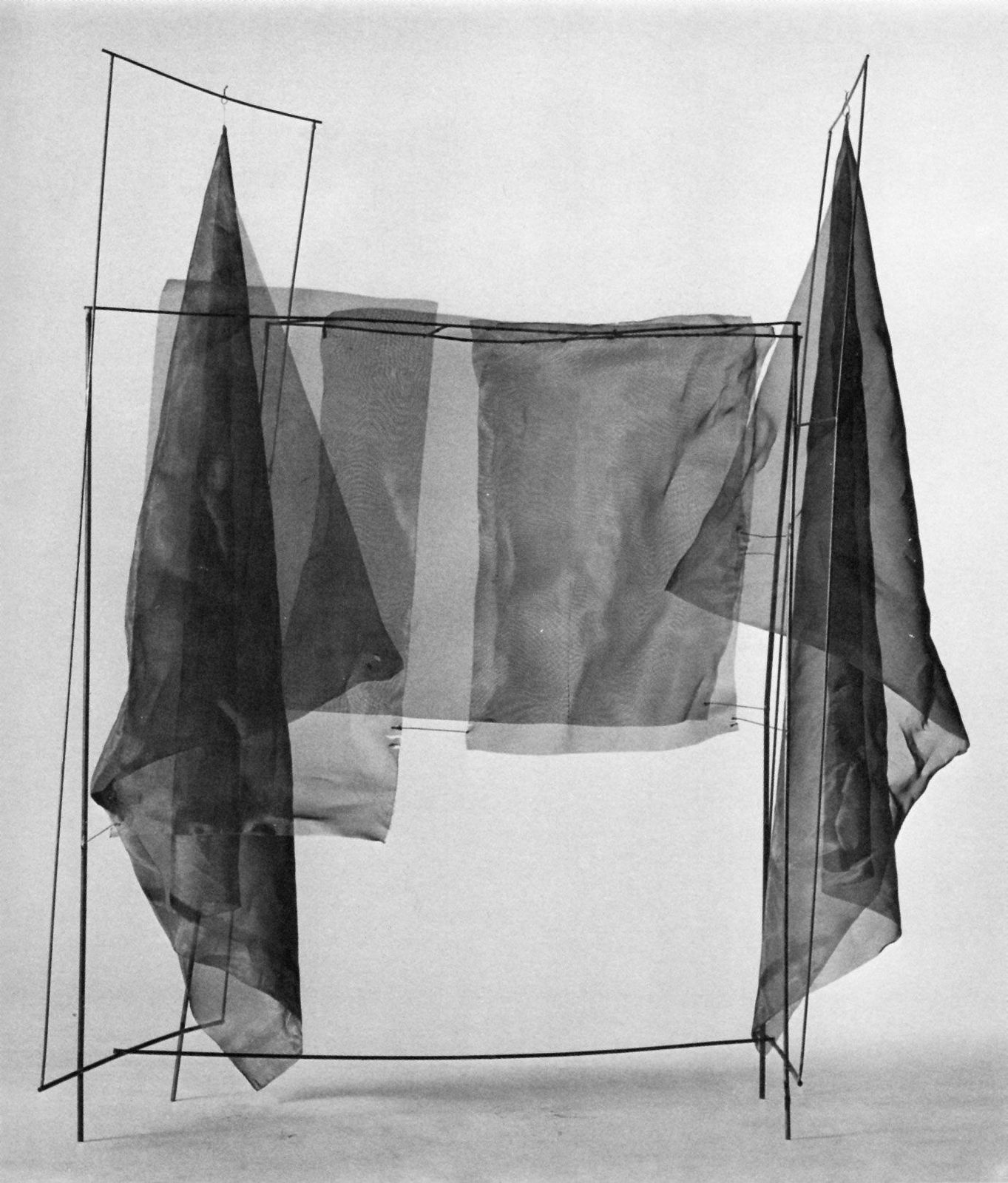 a black and white photo of a piece of cloth