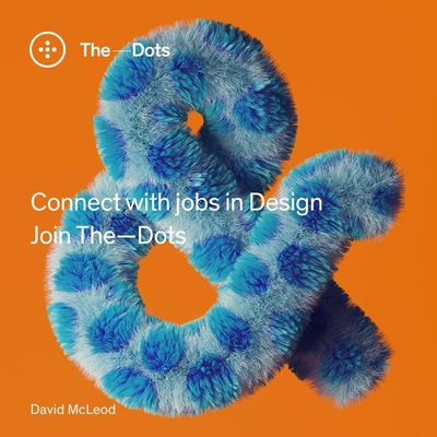 a blue and white stuffed animal with the words connect with jobs in design join the