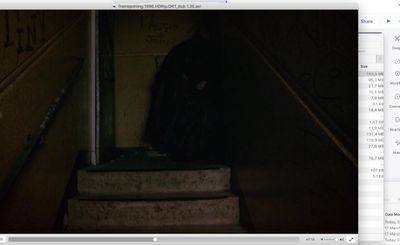 a blurry image of a person walking up a flight of stairs