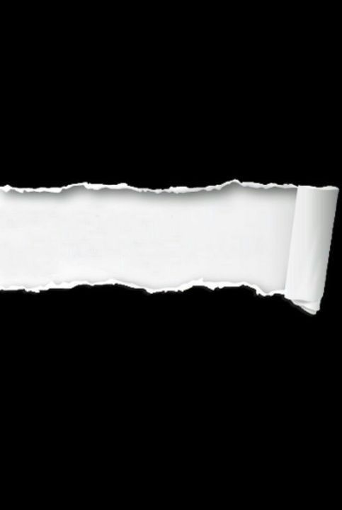 a torn piece of paper on a black background