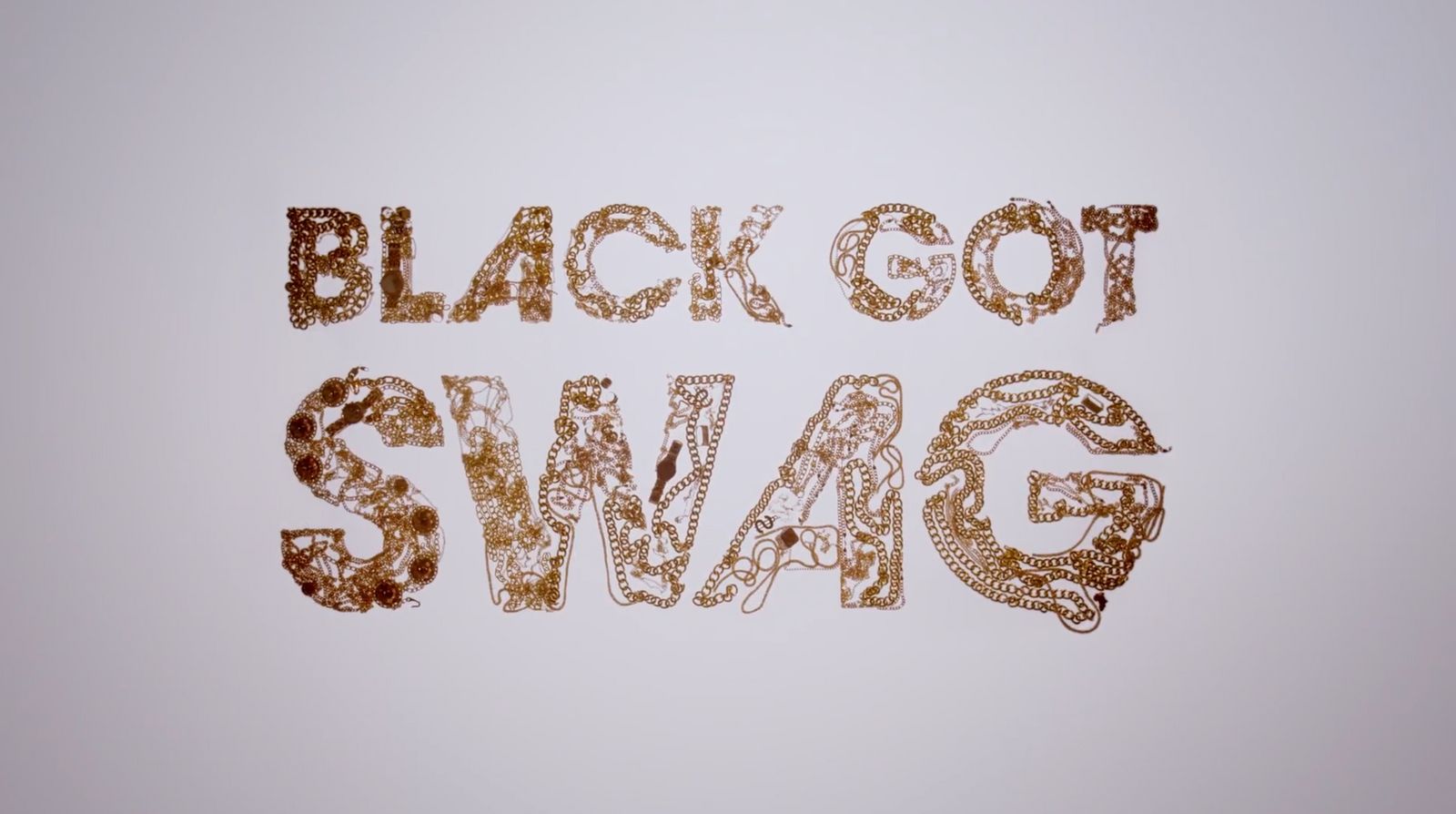 the words black got swag written in brown ink