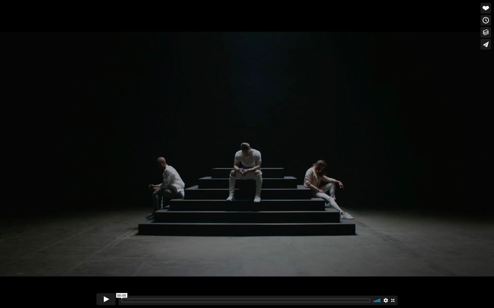 a group of people sitting on top of a set of stairs