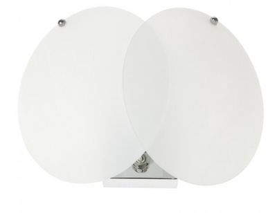 a pair of satellite dishes sitting on top of a metal stand