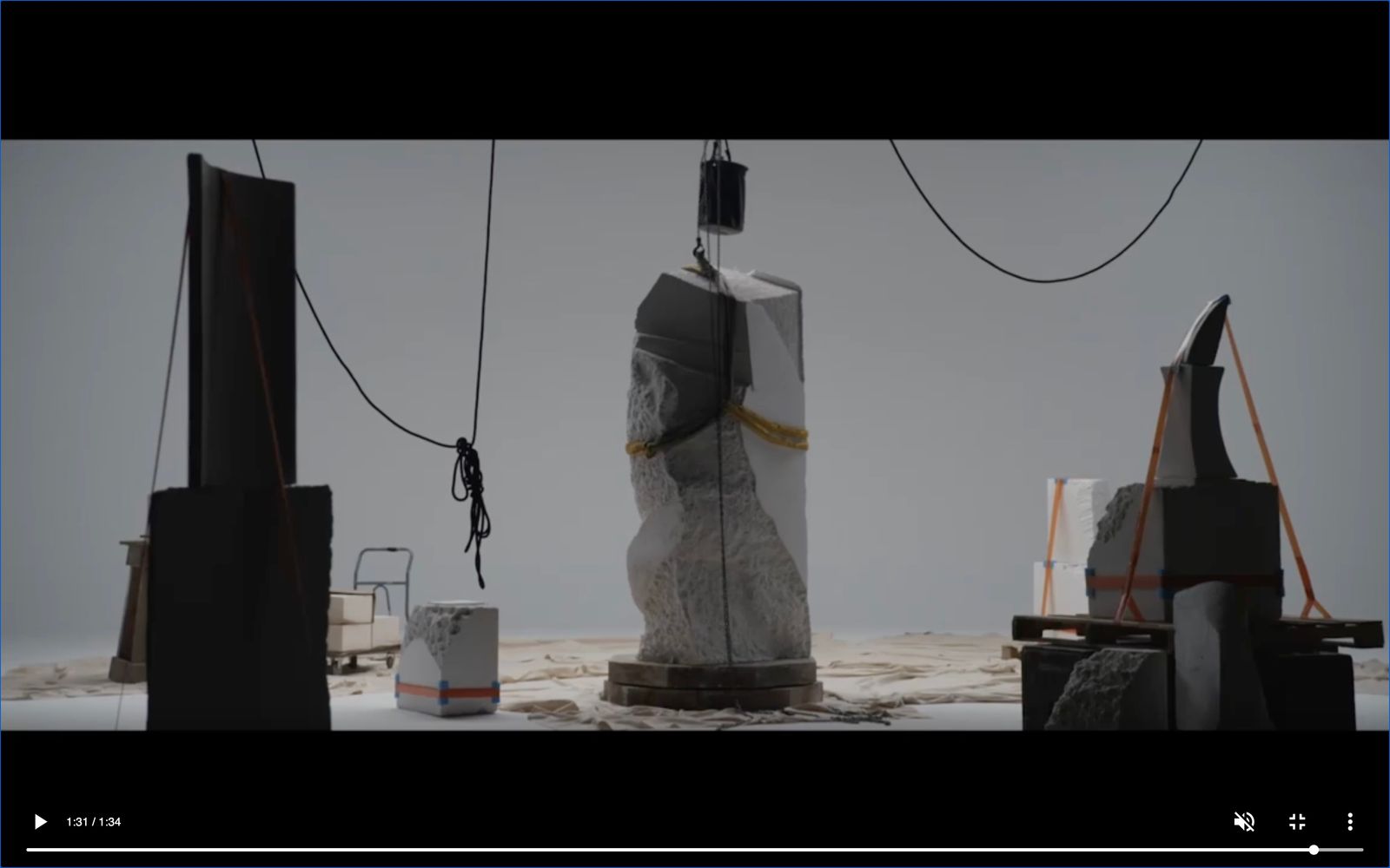 a group of sculptures sitting next to each other