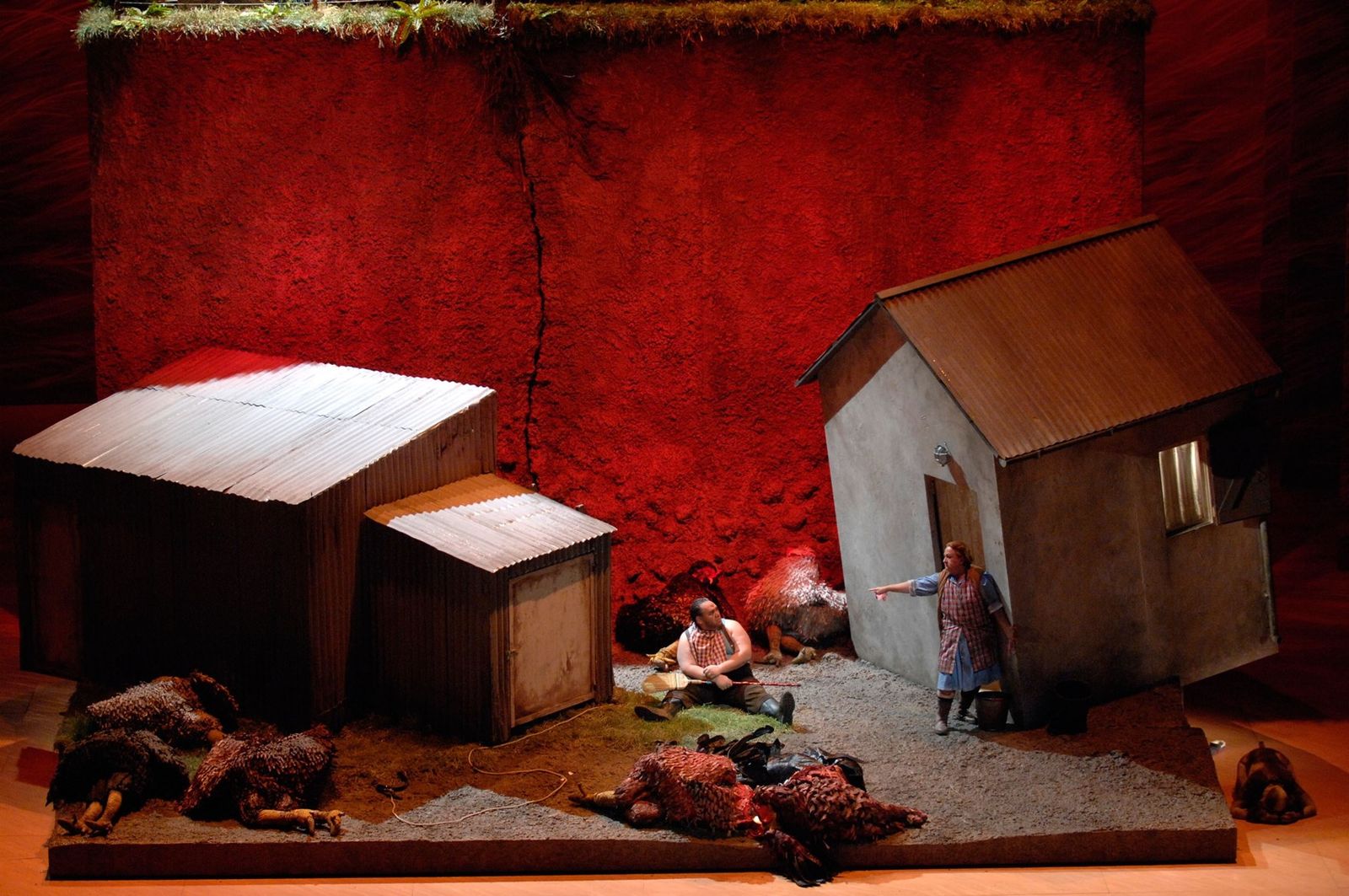 a scene from a play set of a farm scene