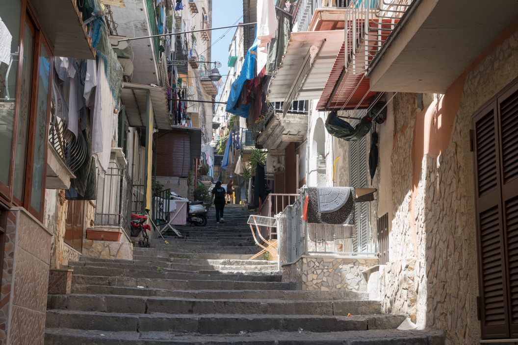 a set of stairs leading up to a building