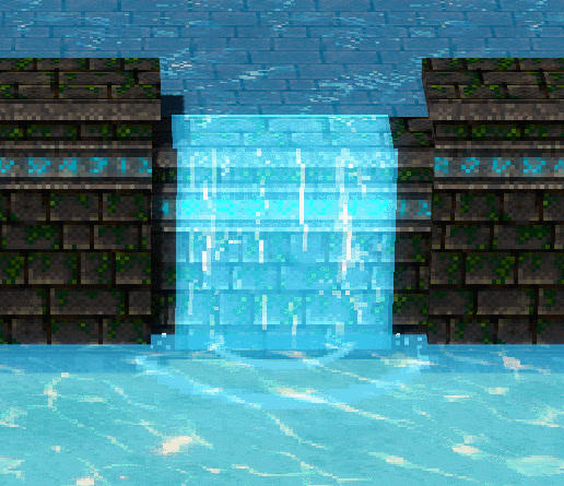 a computer generated image of a wall in the water