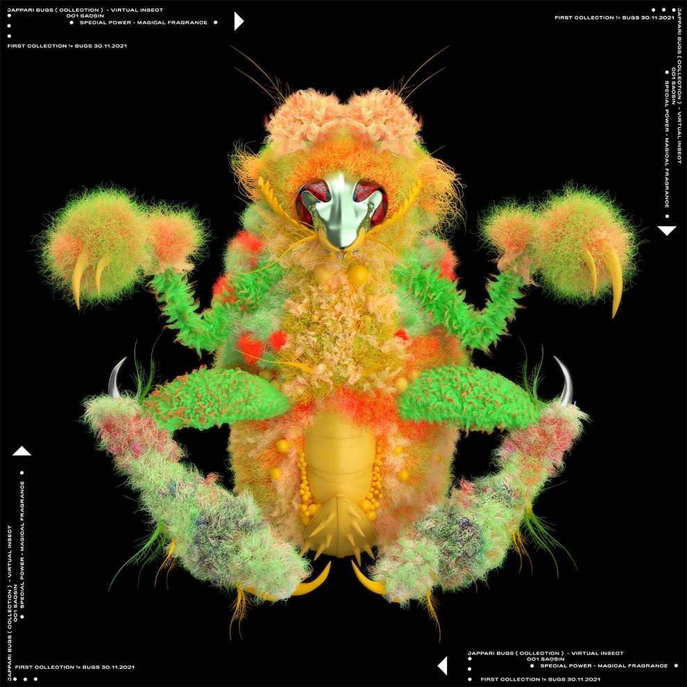 a digital image of a bird made of flowers