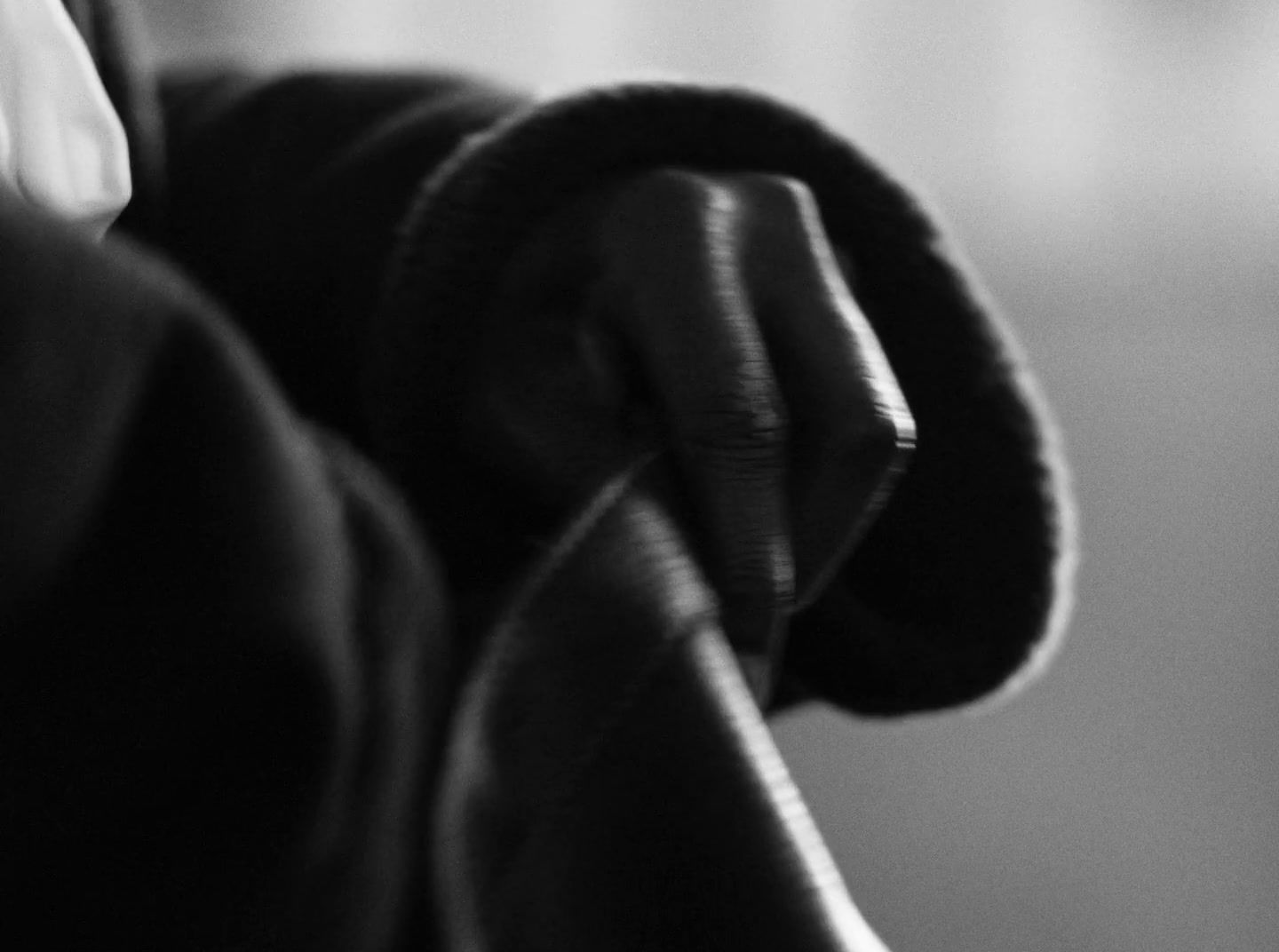 a black and white photo of a person's hand