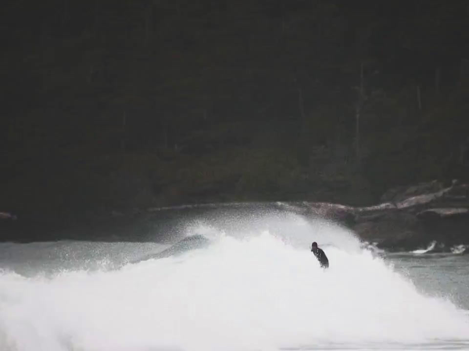 a man riding a wave on top of a surfboard