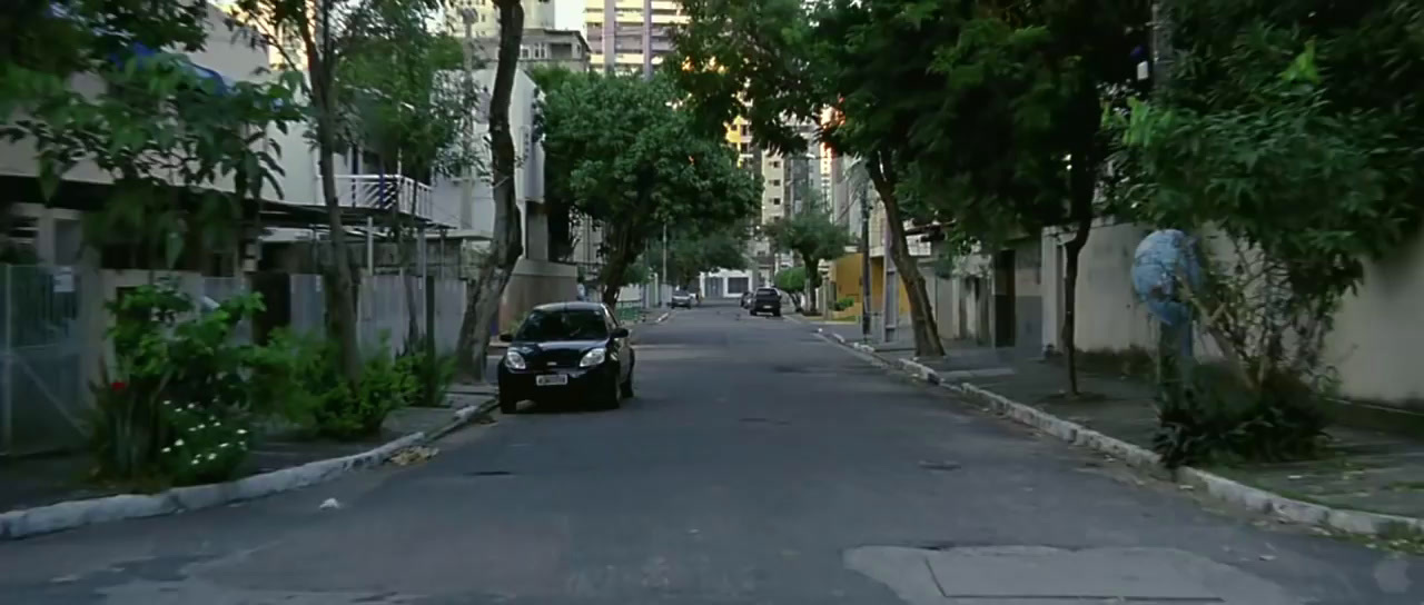 a car parked on the side of a street