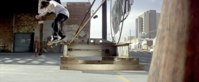 a man on a skateboard doing a trick