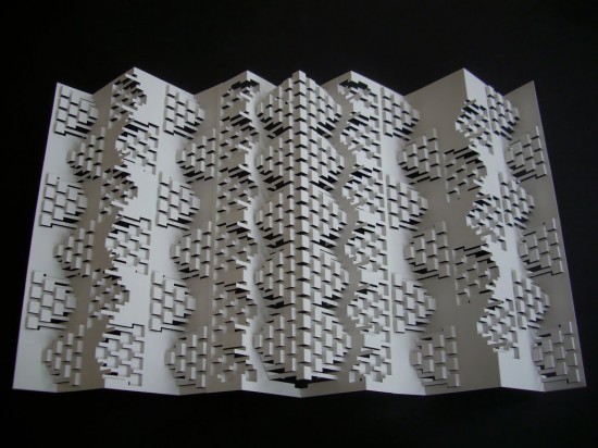 a piece of paper that has been cut into squares